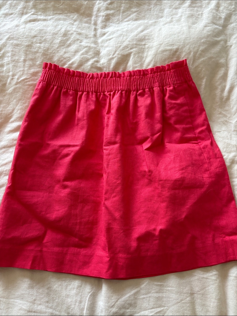J. Crew Coral Pink Elastic Waist A-Line Skirt